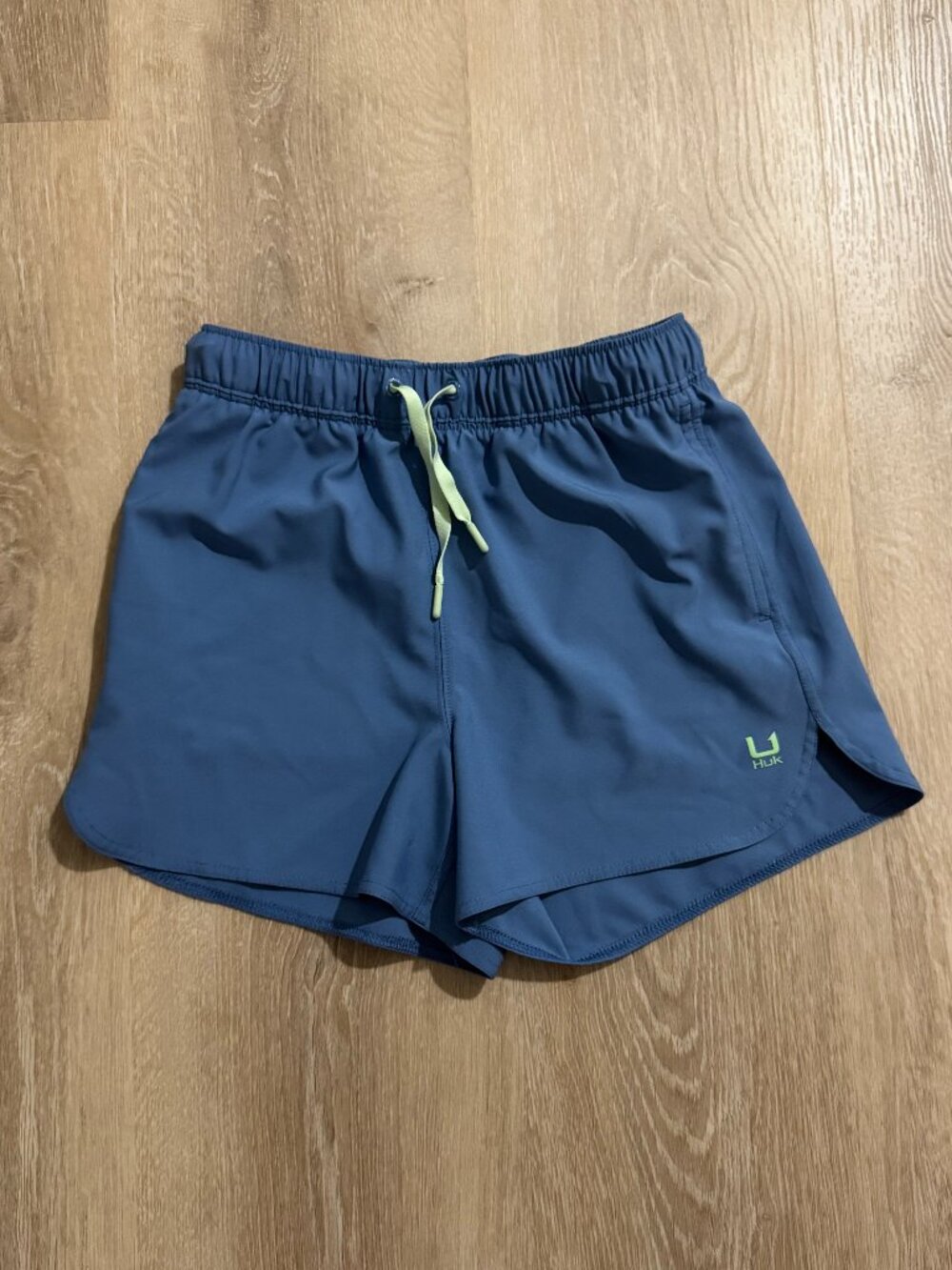 Huk Women's Performance Athletic Running Shorts Blue XS Quick Dry